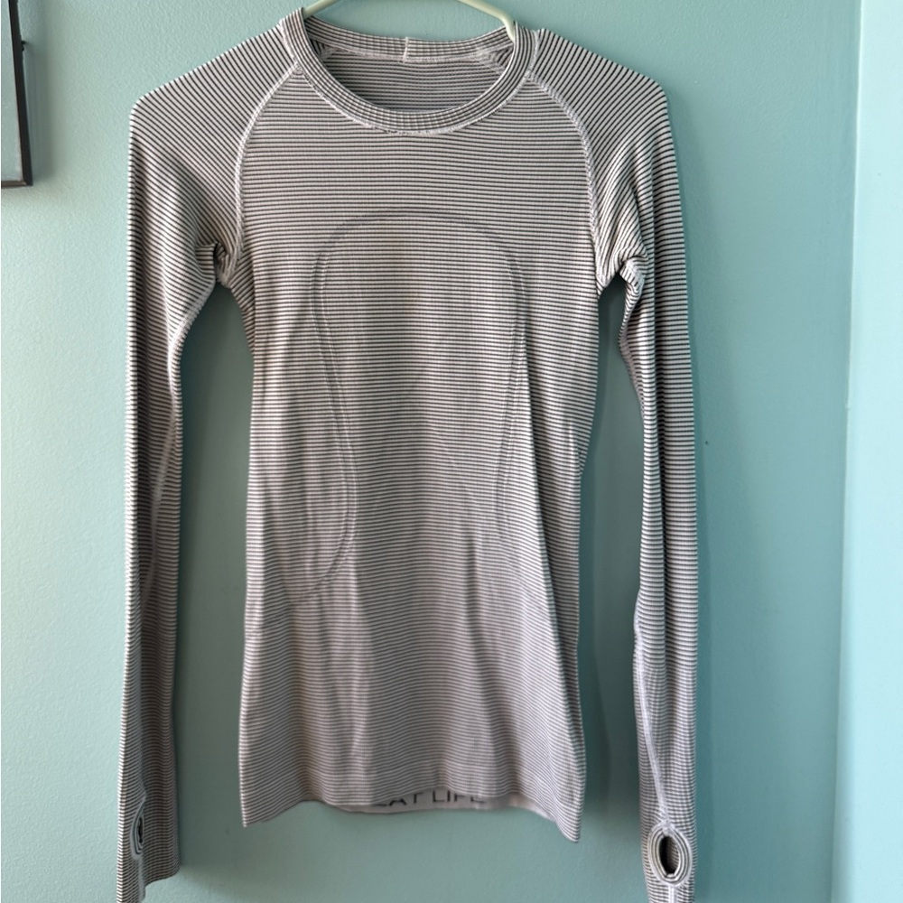 Lululemon Striped Long Sleeve swiftly tech